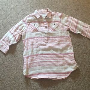 Ryder and James Pink and White Blouse